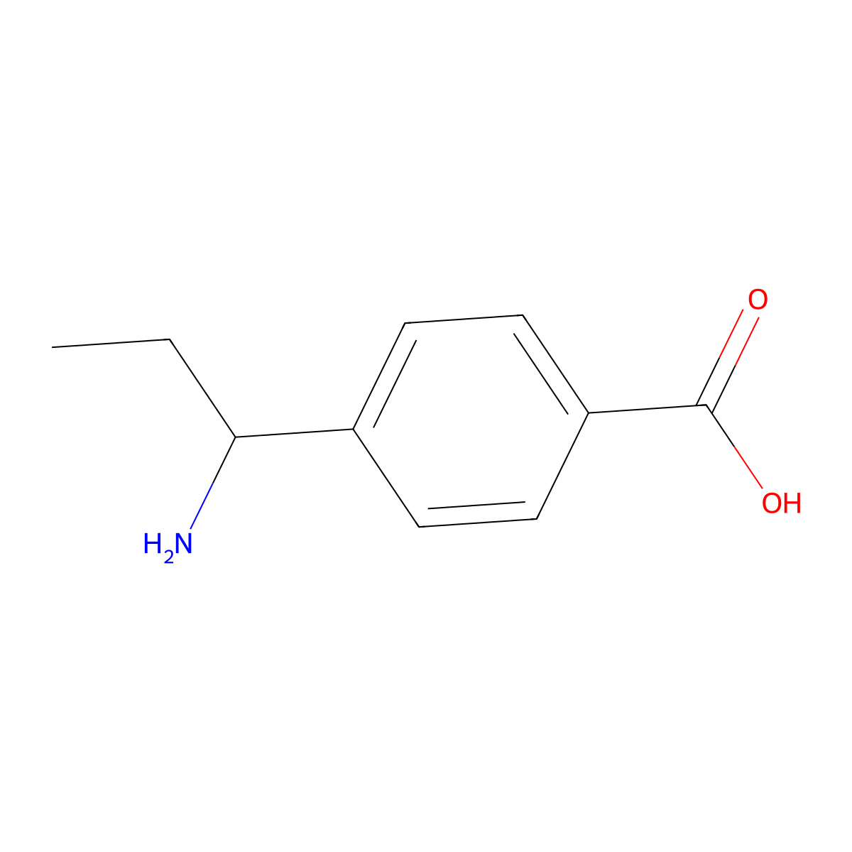 4-(1-Aminopropyl)benzoicacid molecular structure, CAS 1270461-52-3