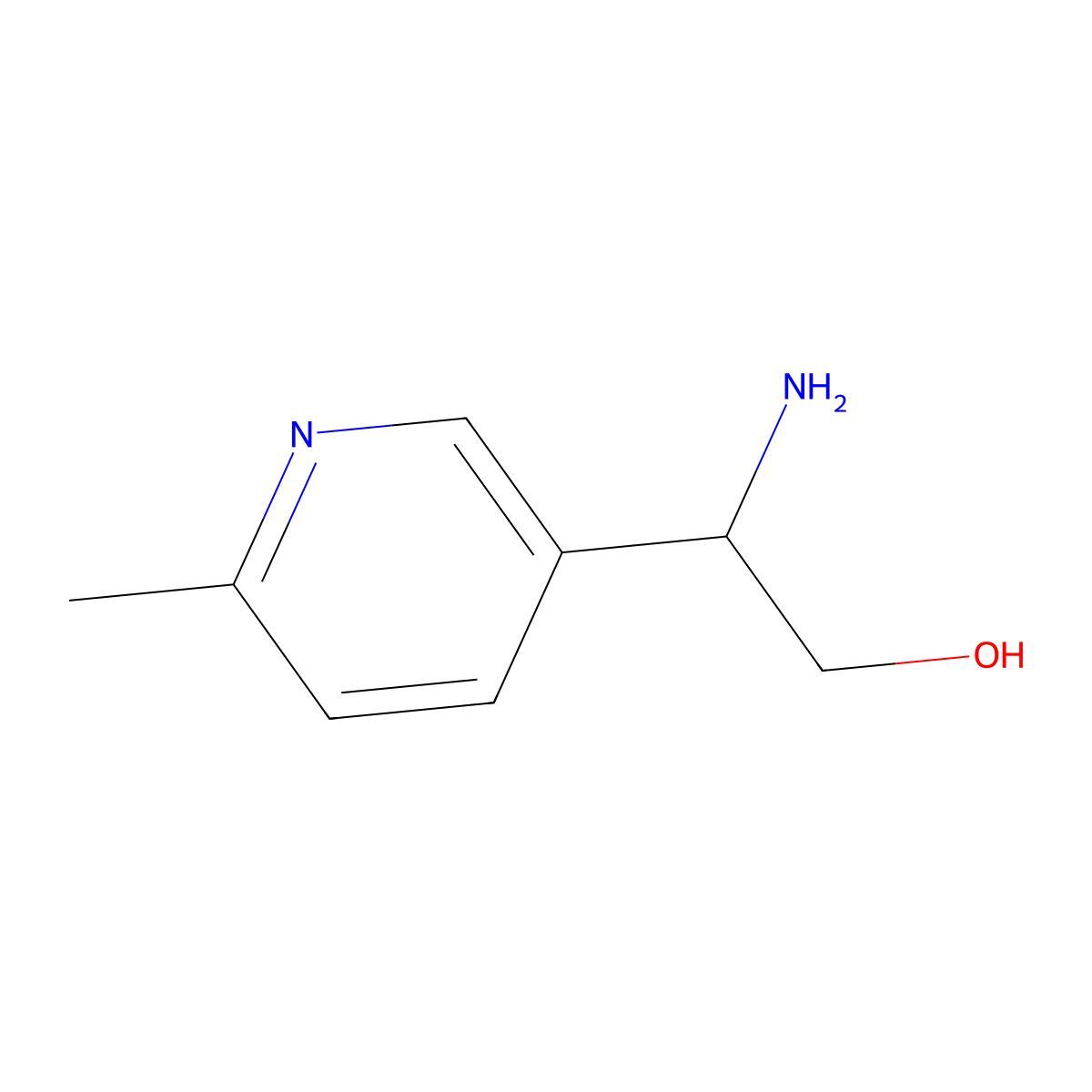 2-Amino-2-(6-methylpyridin-3-yl)ethanol molecular structure, CAS 1270462-24-2