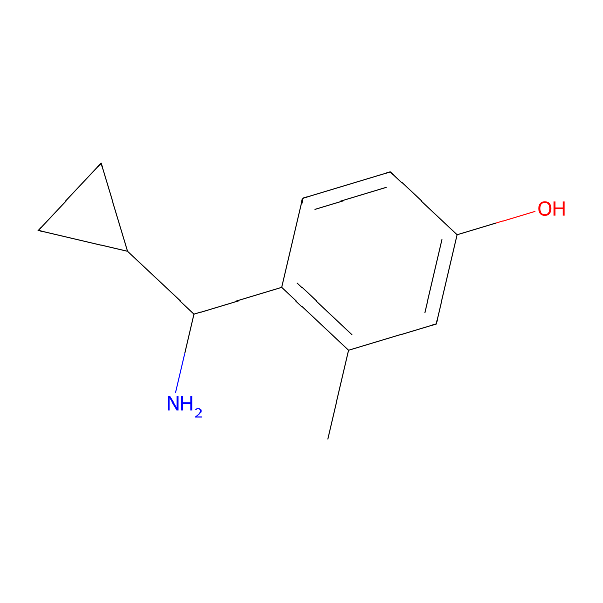 4-[Amino(cyclopropyl)methyl]-3-methylphenol molecular structure, CAS 1270463-28-9