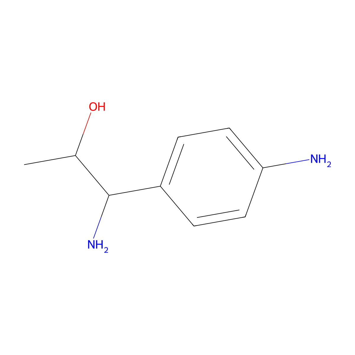 1-Amino-1-(4-aminophenyl)propan-2-OL molecular structure, CAS 1270464-28-2