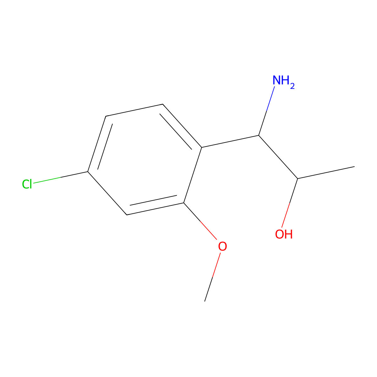 1-Amino-1-(4-chloro-2-methoxyphenyl)propan-2-OL molecular structure, CAS 1270465-11-6