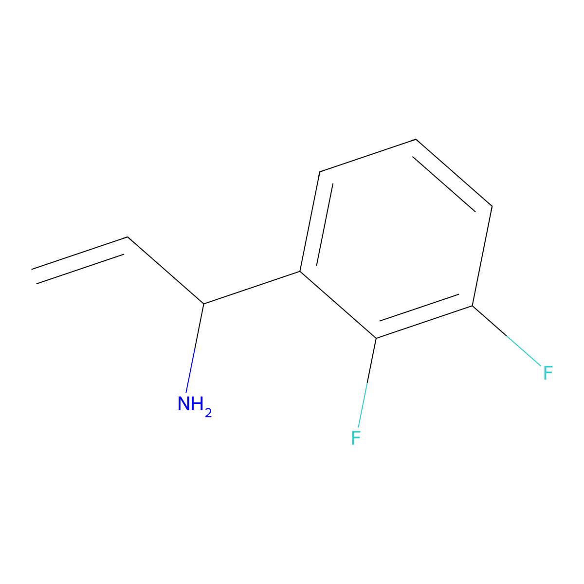 1-(2,3-Difluorophenyl)prop-2-enylamine molecular structure, CAS 1270465-37-6