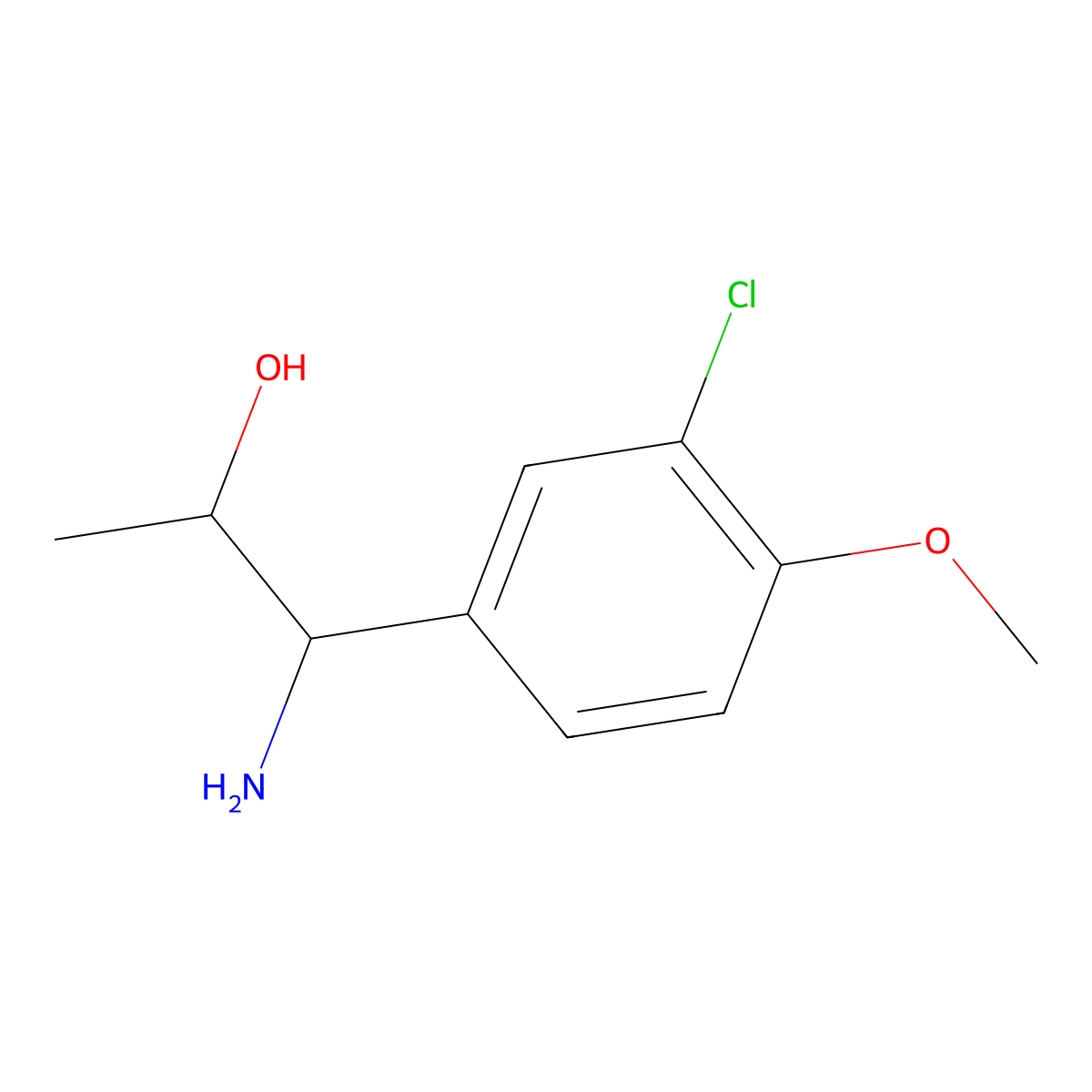 1-Amino-1-(3-chloro-4-methoxyphenyl)propan-2-OL molecular structure, CAS 1270466-65-3