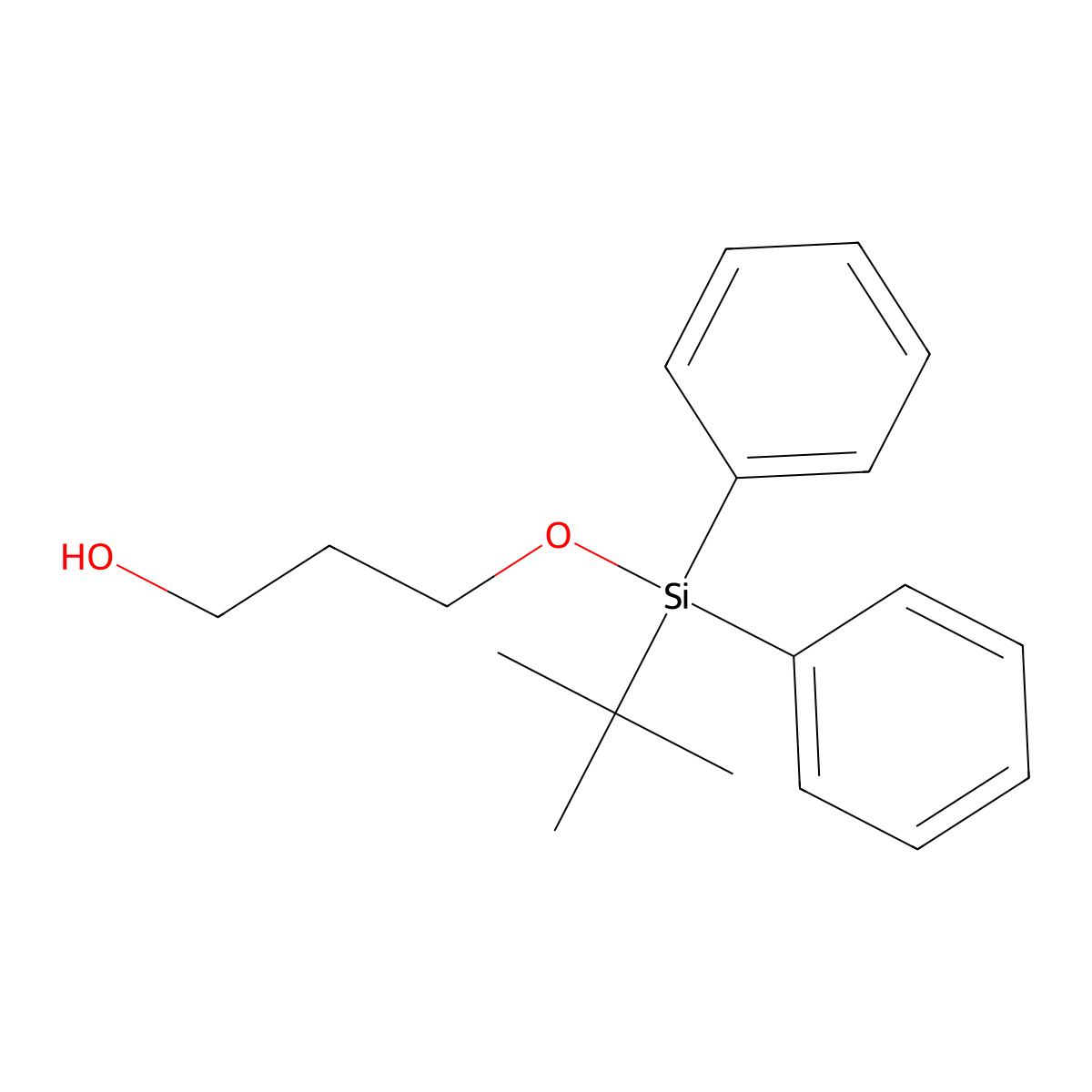 3-(Tert-butyldiphenylsiloxy)propanol molecular structure, CAS 127047-71-6