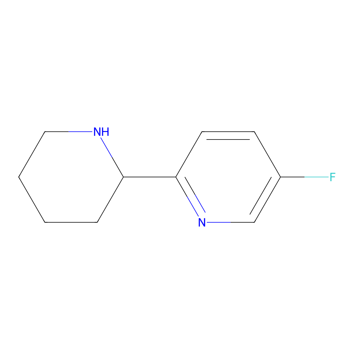 5-Fluoro-2-(piperidin-2-yl)pyridine molecular structure, CAS 1270471-87-8