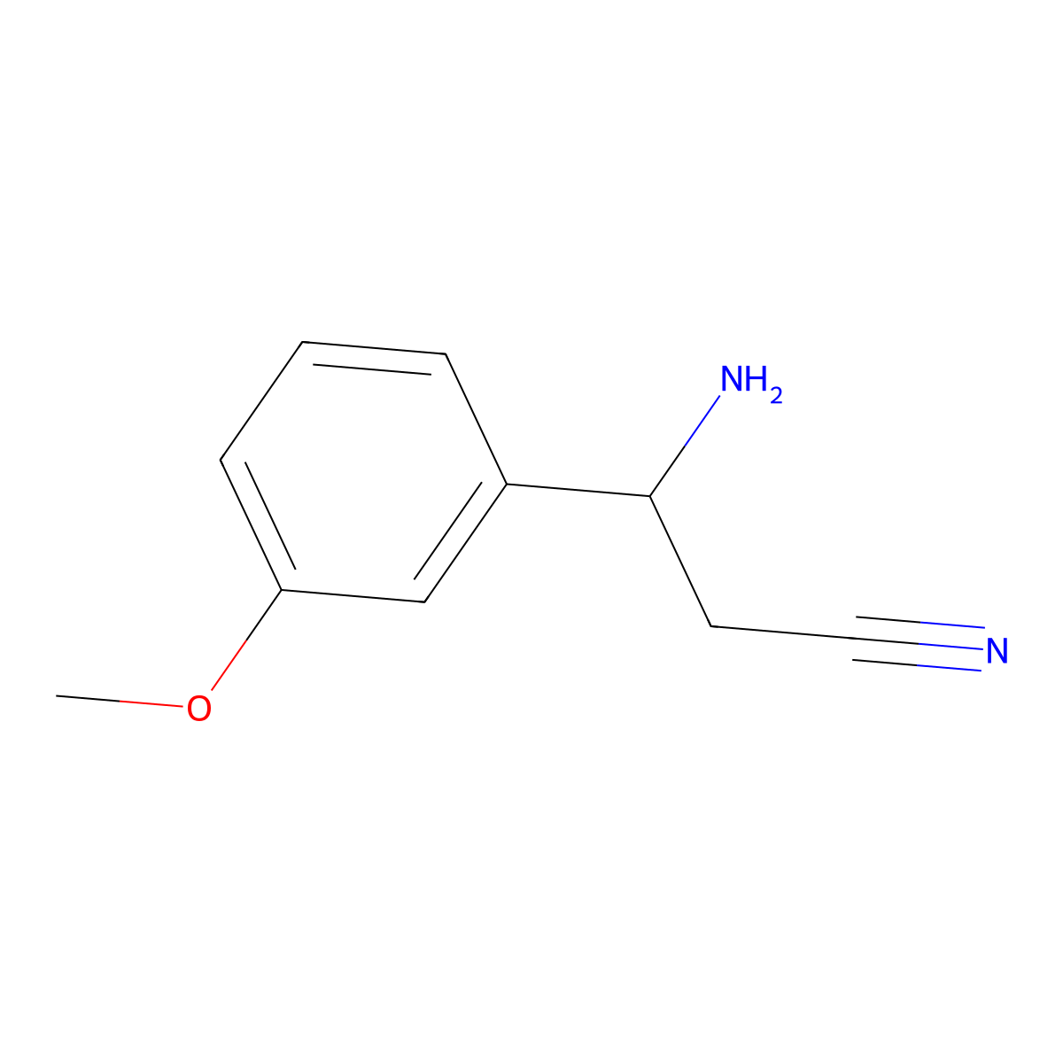 3-Amino-3-(3-methoxyphenyl)propanenitrile molecular structure, CAS 1270472-80-4