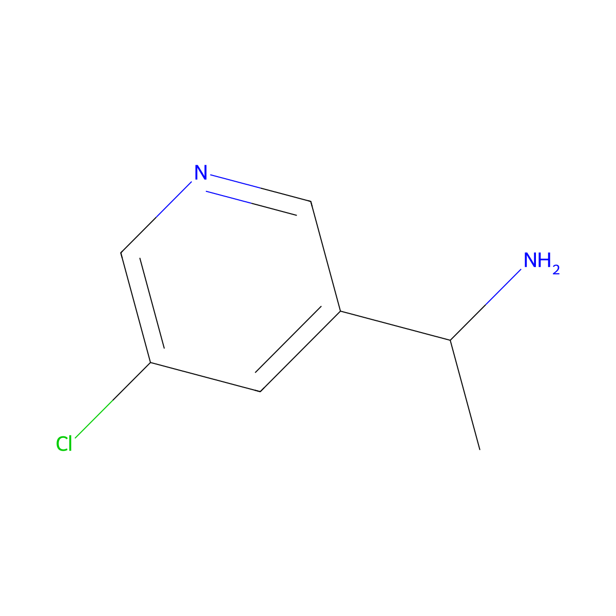 1-(5-Chloro-3-pyridyl)ethanamine molecular structure, CAS 1270473-80-7