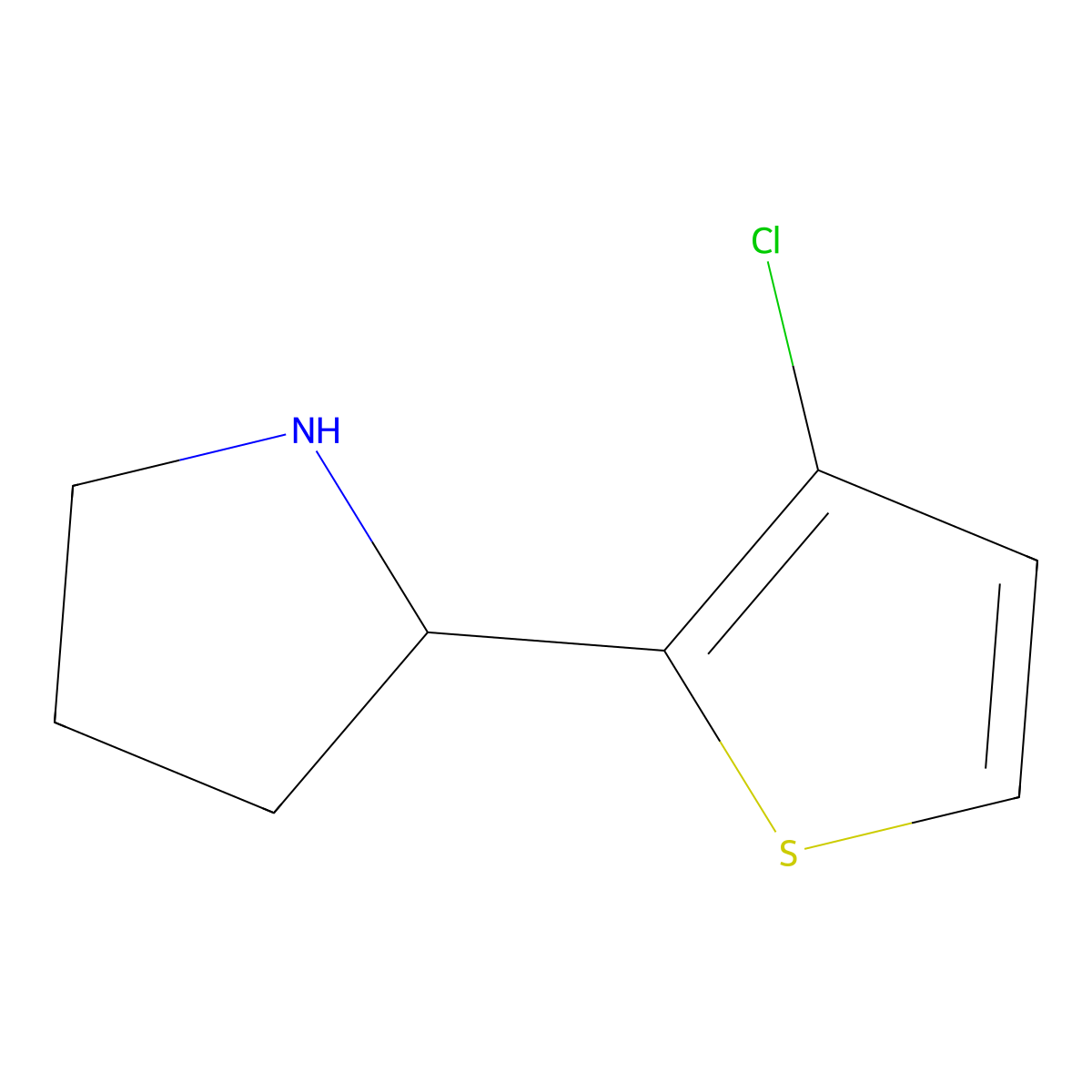 2-(3-Chlorothiophen-2-yl)pyrrolidine molecular structure, CAS 1270474-11-7