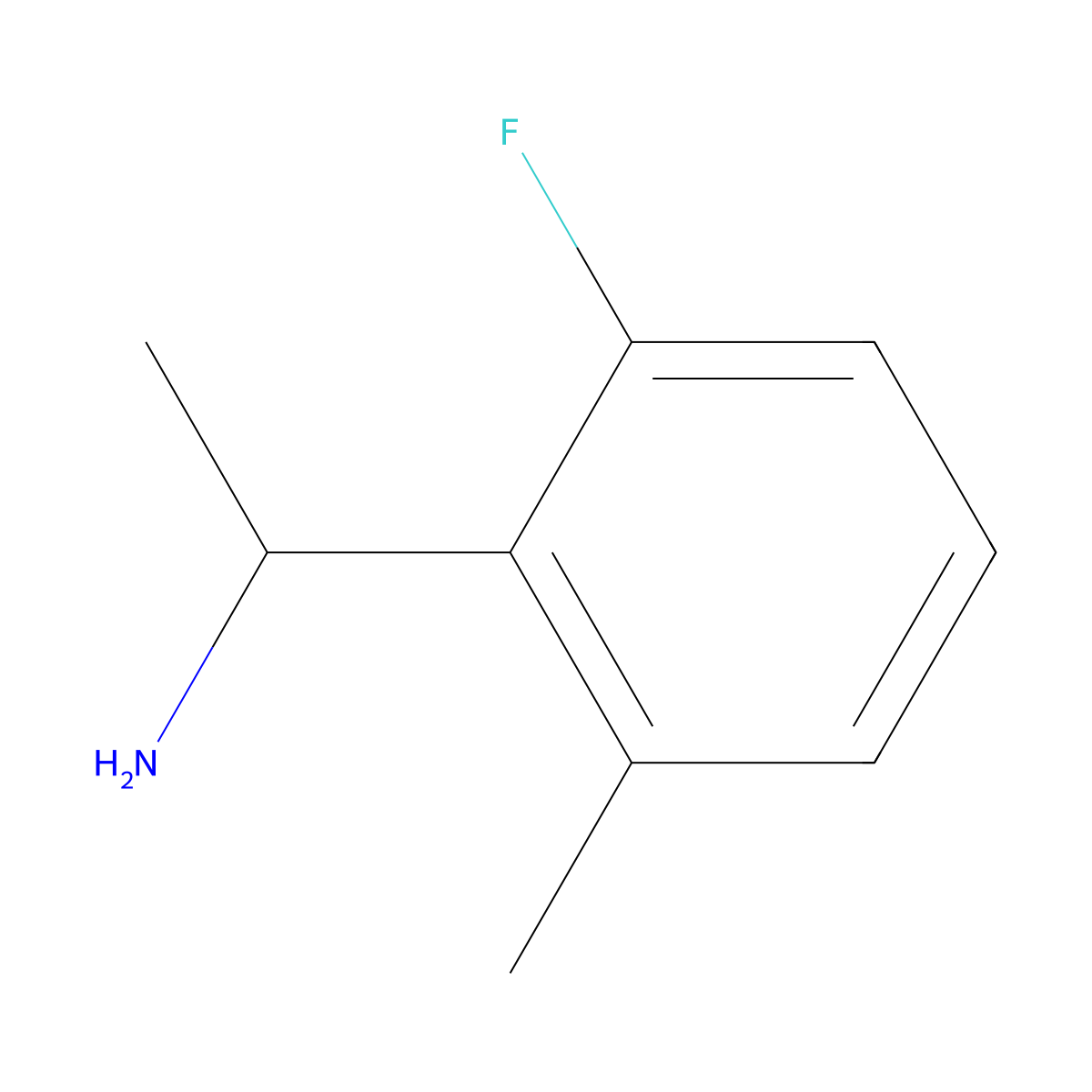 1-(2-Fluoro-6-methylphenyl)ethan-1-amine molecular structure, CAS 1270478-39-1