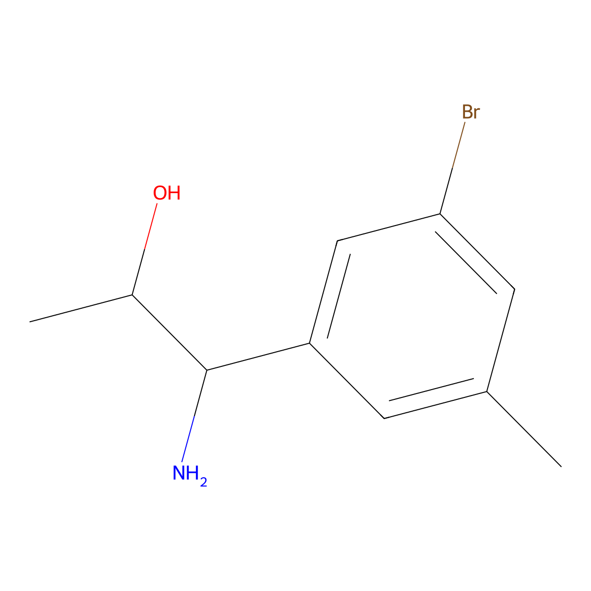 1-Amino-1-(3-bromo-5-methylphenyl)propan-2-OL molecular structure, CAS 1270479-08-7