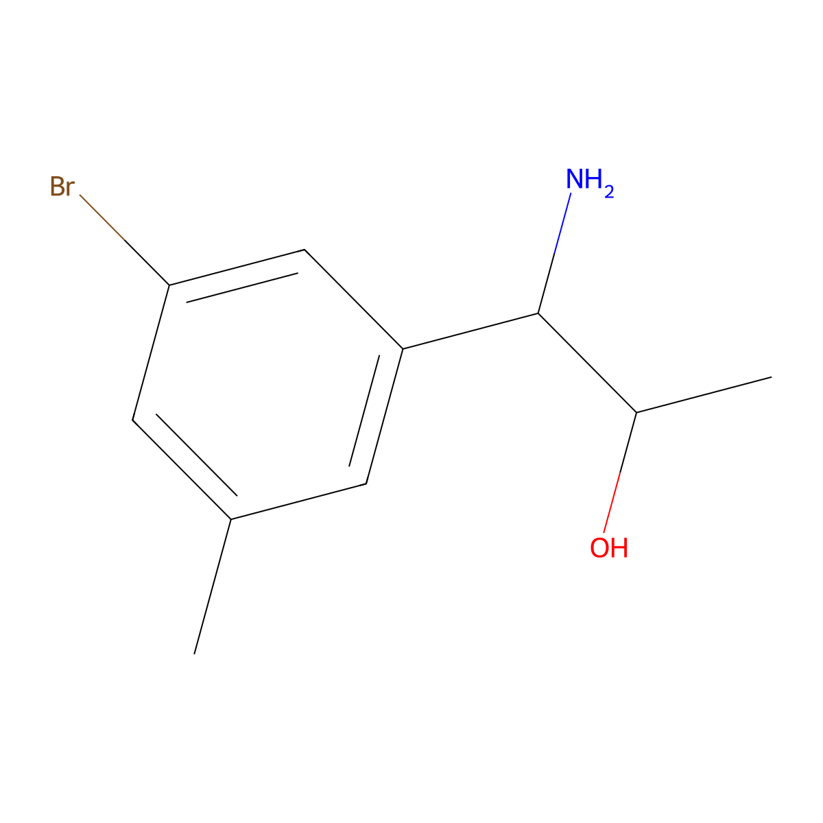 1-Amino-1-(3-bromo-5-methylphenyl)propan-2-OL molecular structure, CAS 1270479-08-7
