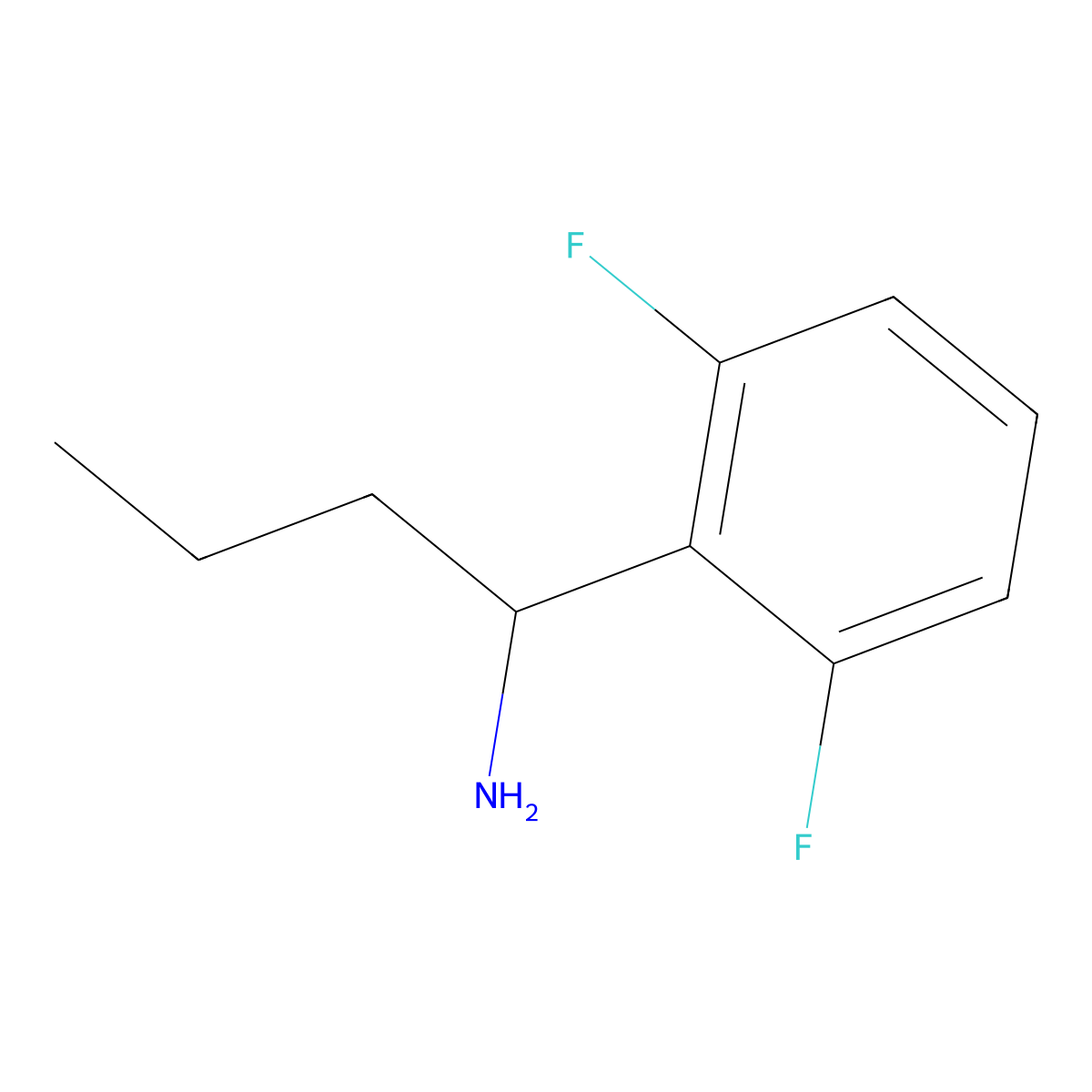 1-(2,6-Difluorophenyl)butan-1-amine molecular structure, CAS 1270479-76-9