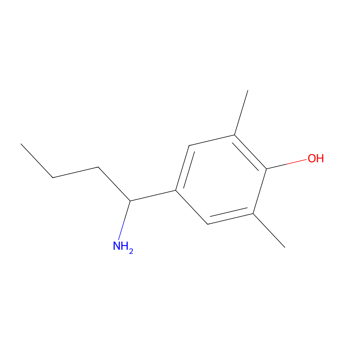 4-(1-Aminobutyl)-2,6-dimethylphenol molecular structure, CAS 1270480-09-5