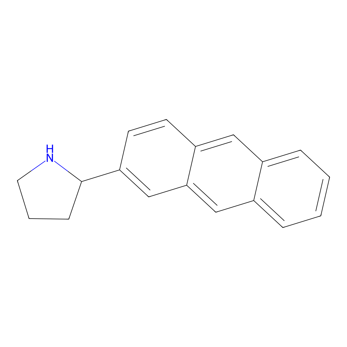 2-(2-Anthryl)pyrrolidine molecular structure, CAS 1270481-54-3