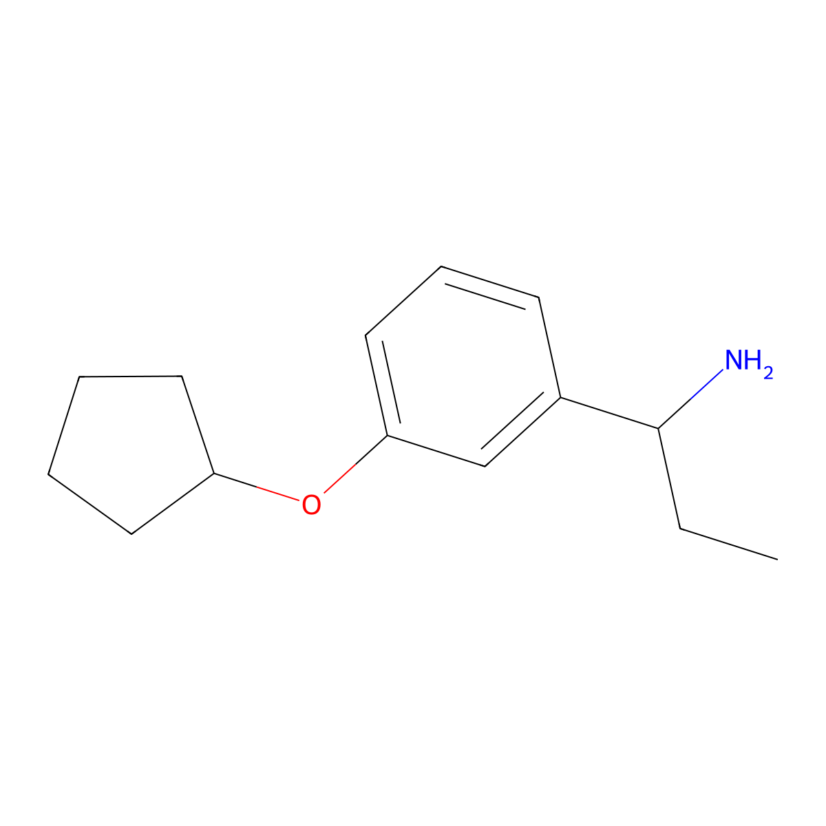 1-(3-Cyclopentyloxyphenyl)propylamine molecular structure, CAS 1270482-42-2