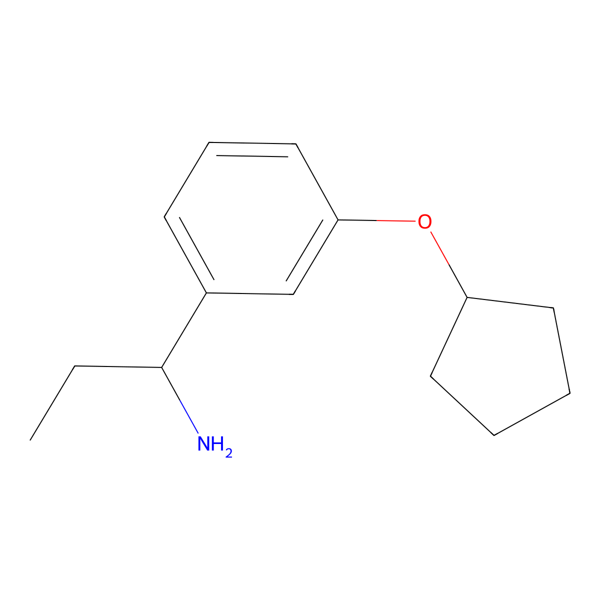 1-(3-Cyclopentyloxyphenyl)propylamine molecular structure, CAS 1270482-42-2