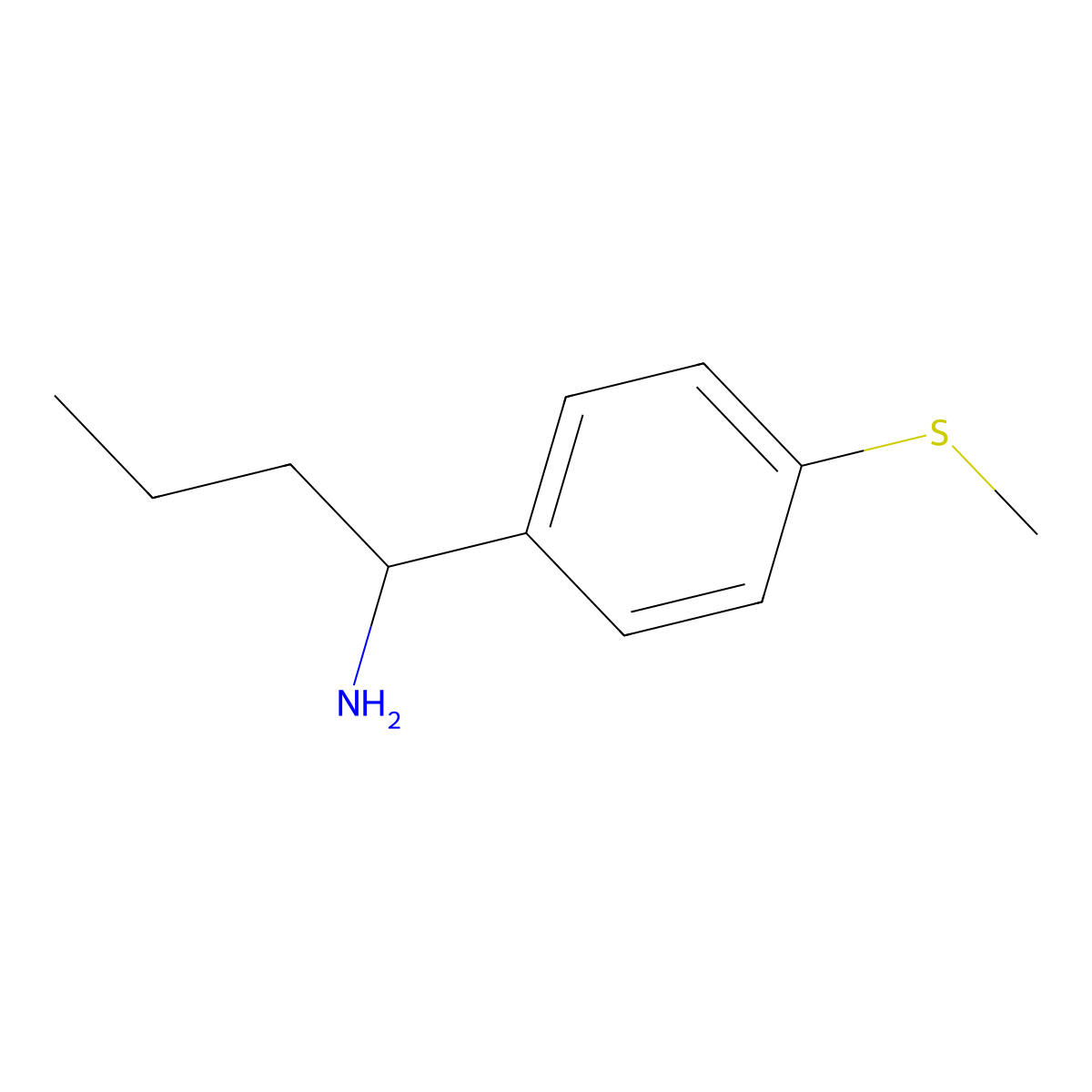 1-[4-(Methylsulfanyl)phenyl]butan-1-amine molecular structure, CAS 1270482-50-2