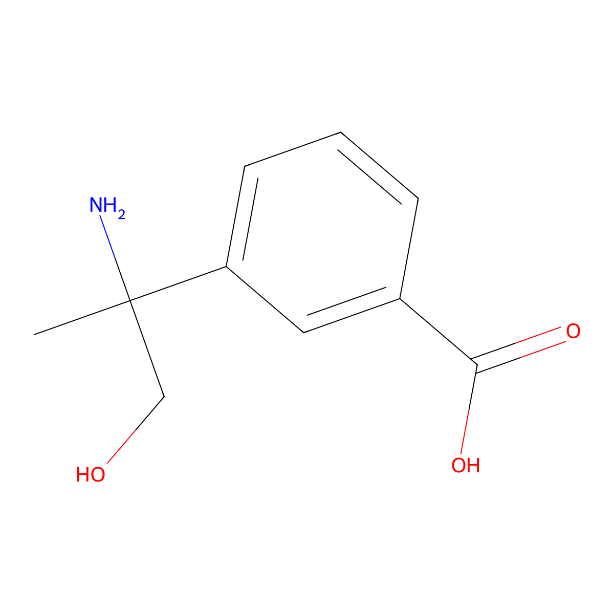 3-(2-Amino-1-hydroxypropan-2-yl)benzoic acid molecular structure, CAS 1270484-27-9