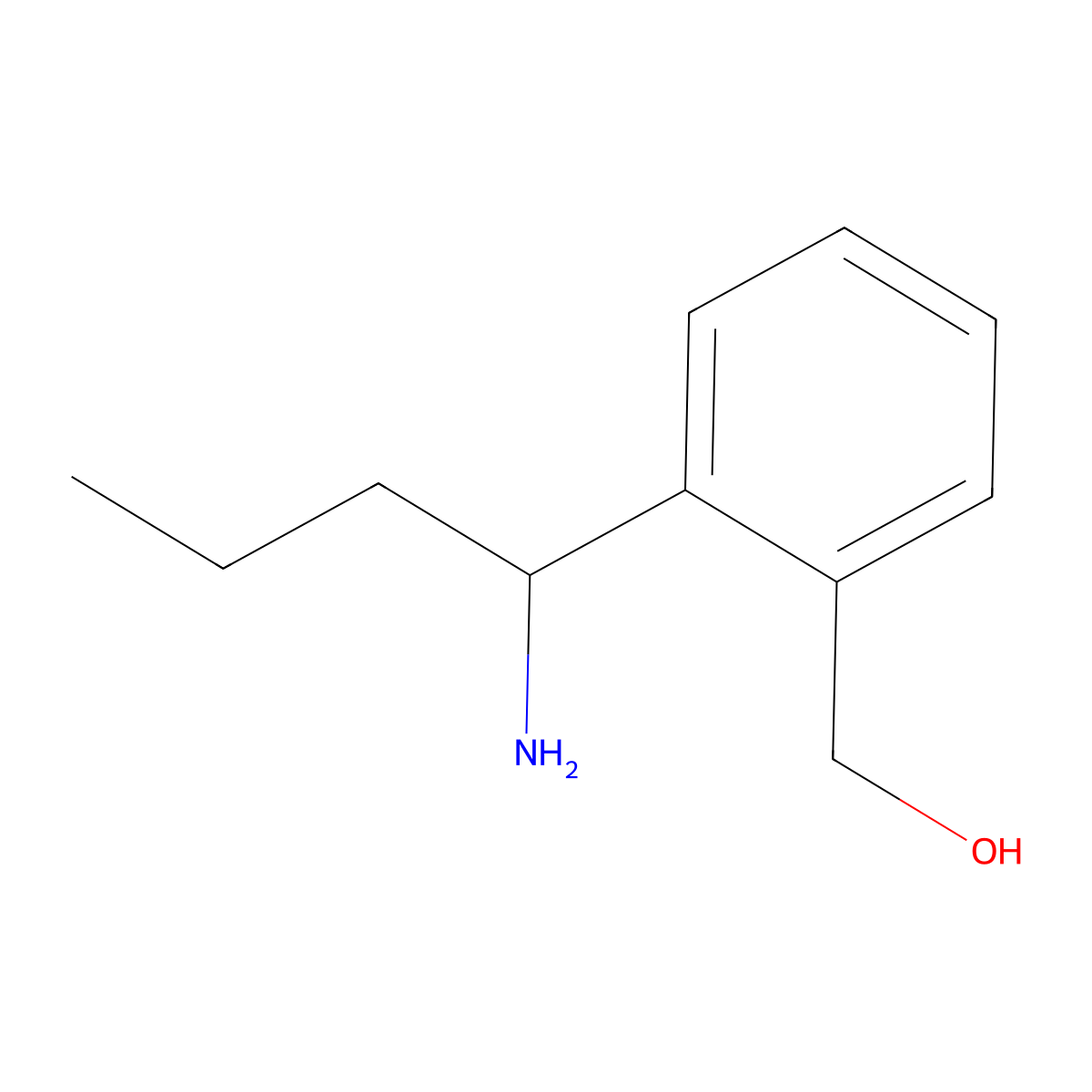 (2-(1-Aminobutyl)phenyl)methanol molecular structure, CAS 1270484-38-2