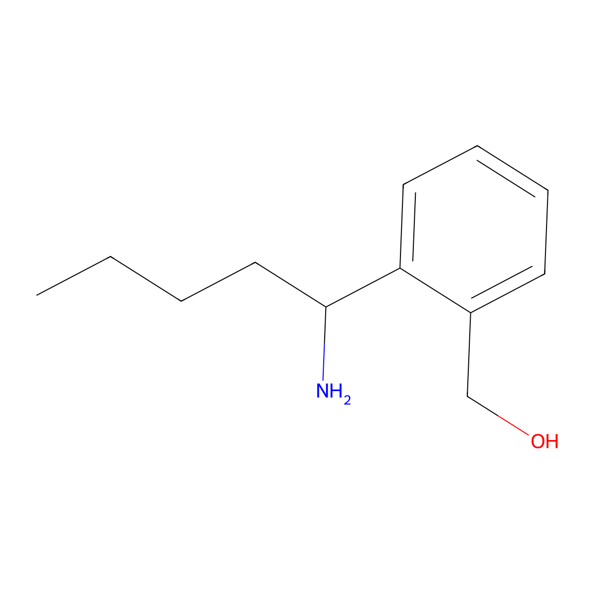 (2-(1-Aminopentyl)phenyl)methanol molecular structure, CAS 1270484-44-0