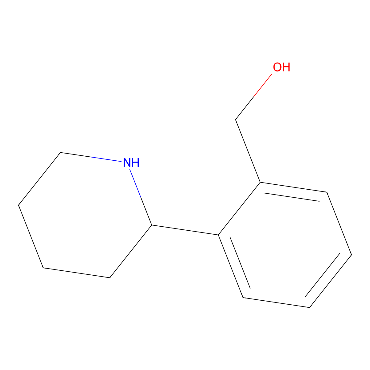 [2-(Piperidin-2-yl)phenyl]methanol molecular structure, CAS 1270484-47-3