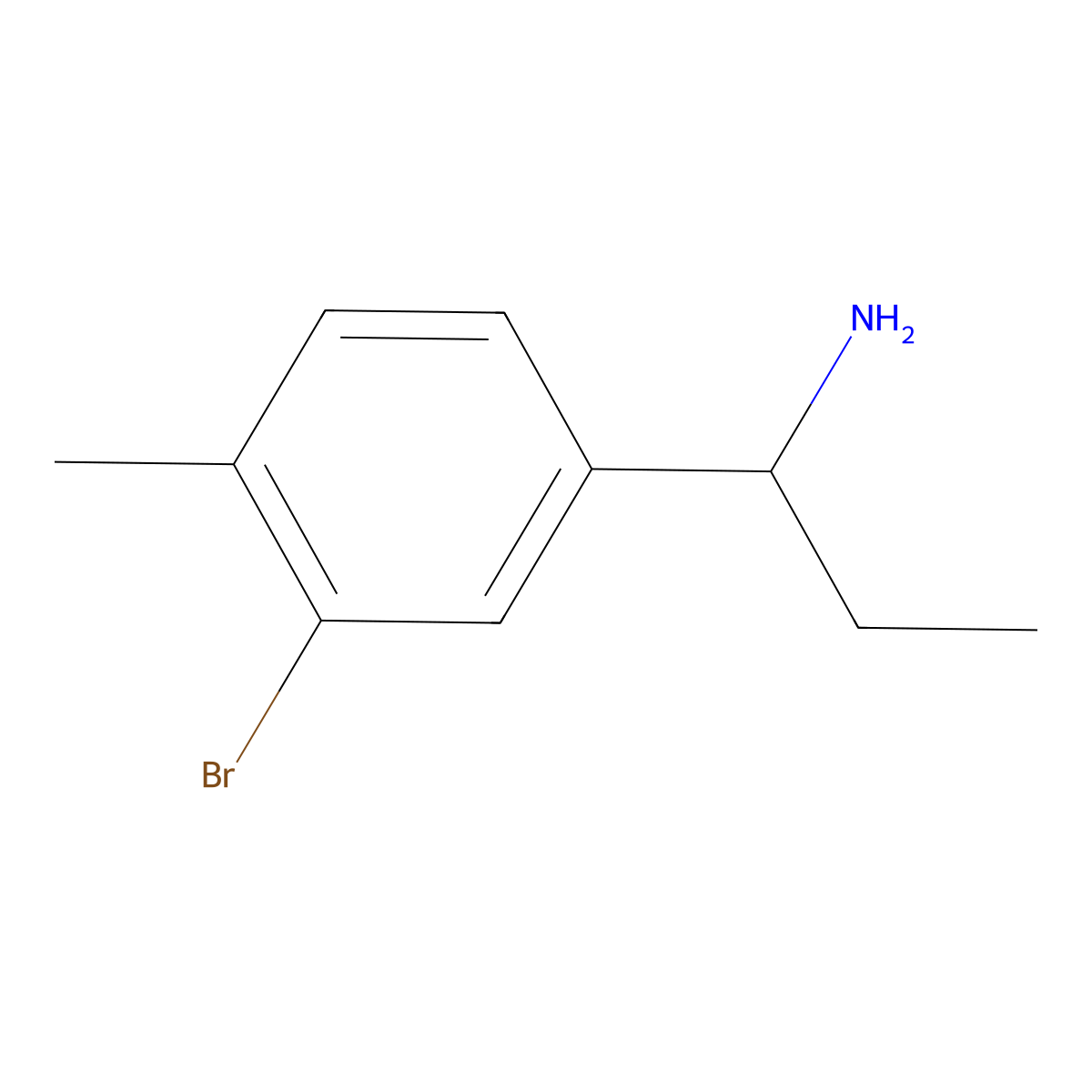 1-(3-Bromo-4-methylphenyl)propan-1-amine molecular structure, CAS 1270486-81-1