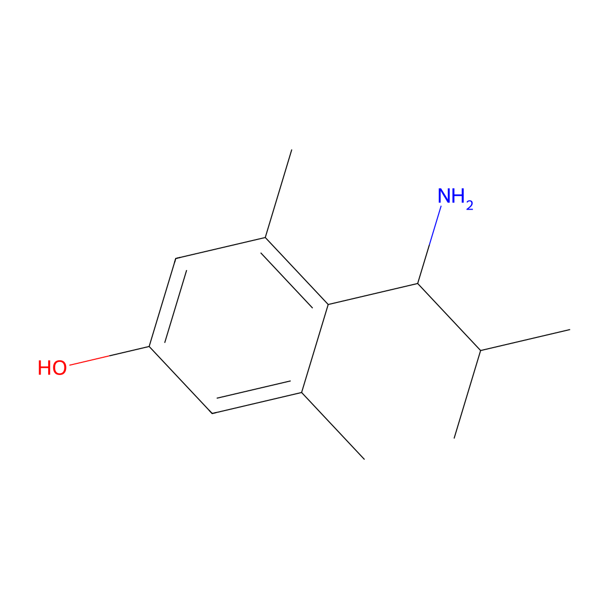 4-(1-Amino-2-methylpropyl)-3,5-dimethylphenol molecular structure, CAS 1270487-23-4