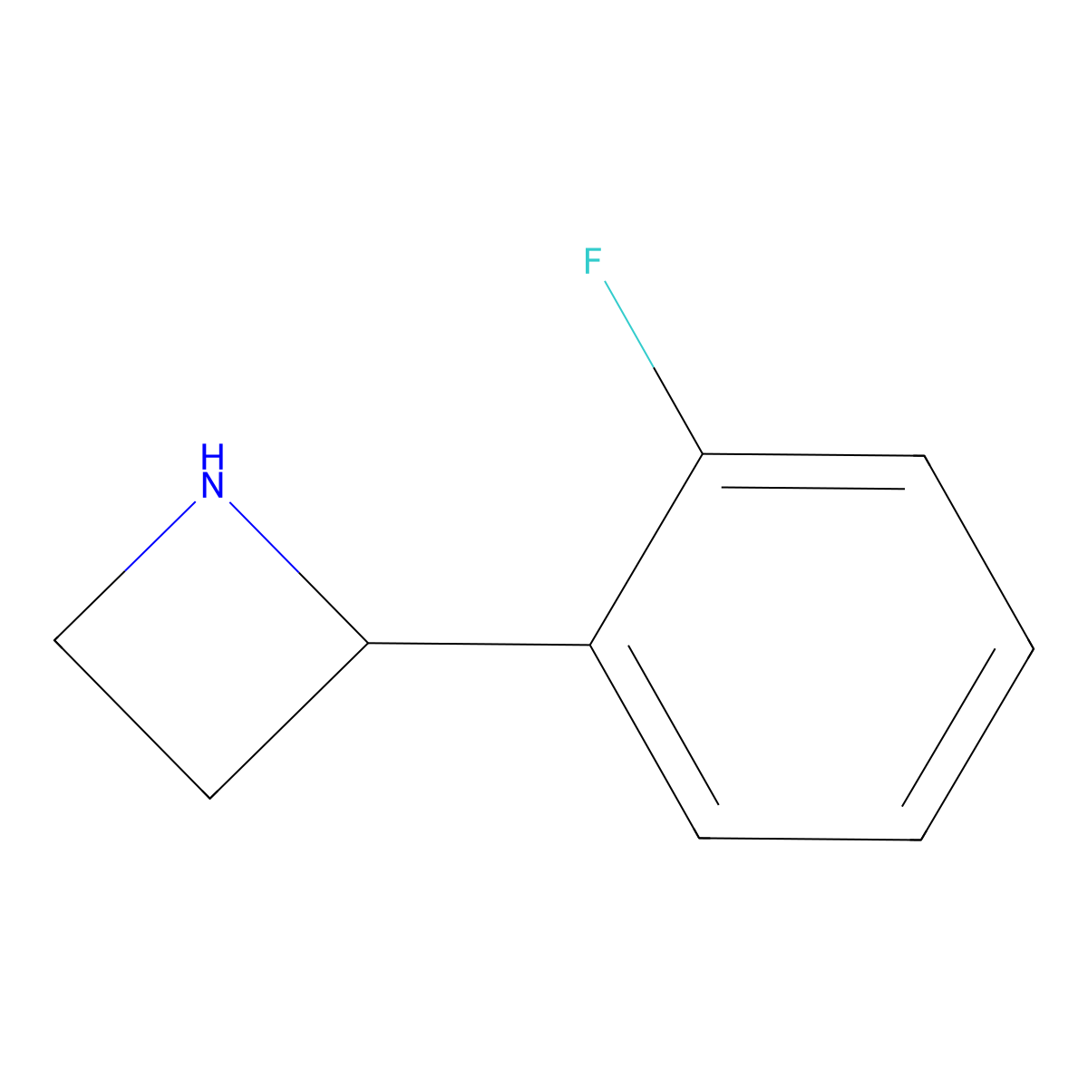 2-(2-Fluorophenyl)azetidine molecular structure, CAS 1270489-49-0