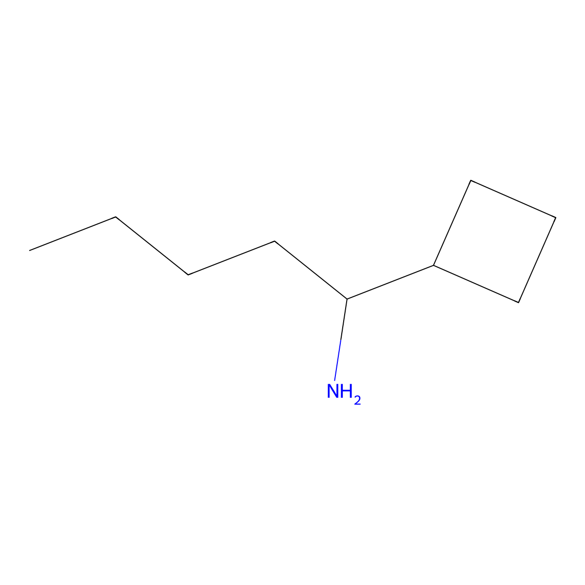 1-Cyclobutylpentan-1-amine molecular structure, CAS 1270489-69-4