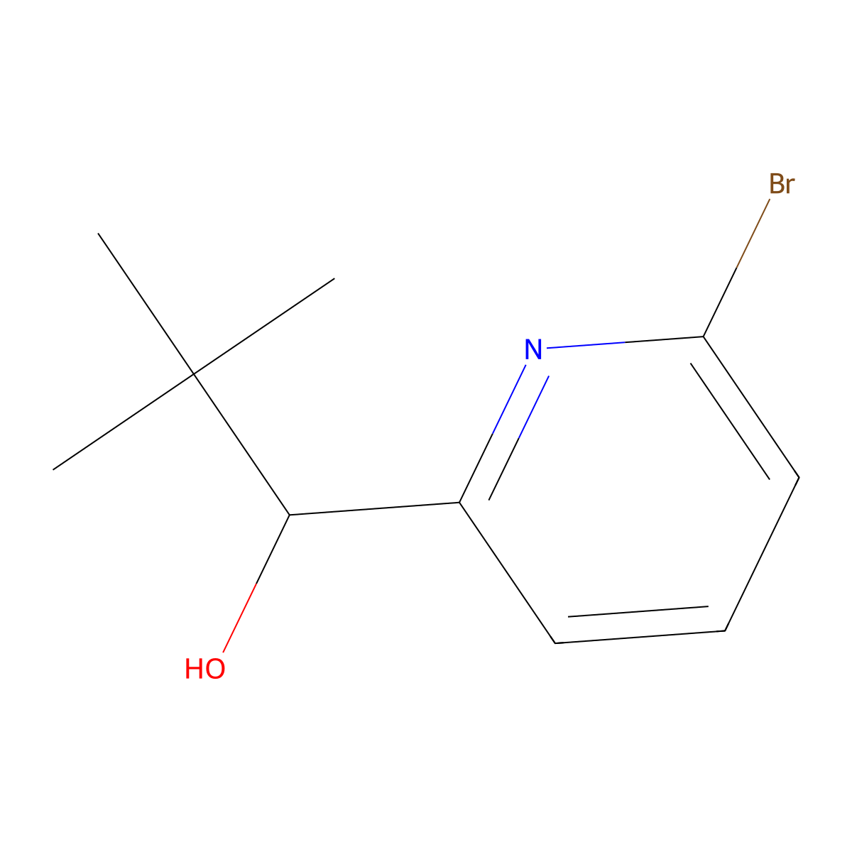 (S)-alpha-tert-Butyl-6-bromo-2-pyridinemethanol molecular structure, CAS 127049-52-9