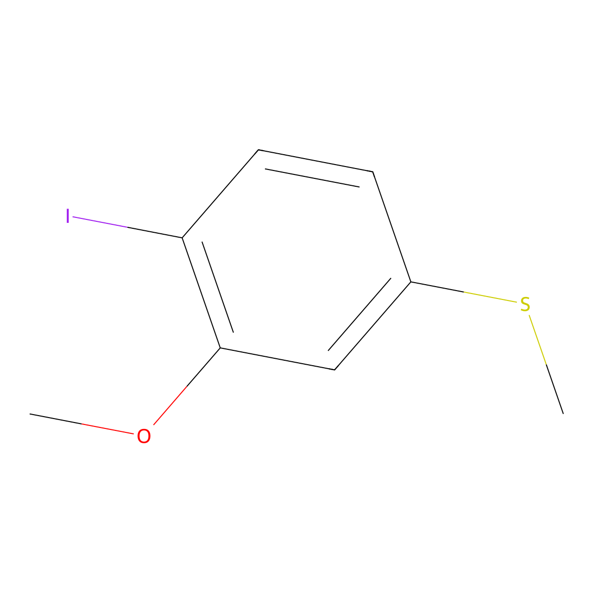 (4-Iodo-3-methoxyphenyl)(methyl)sulfane molecular structure, CAS 127049-98-3