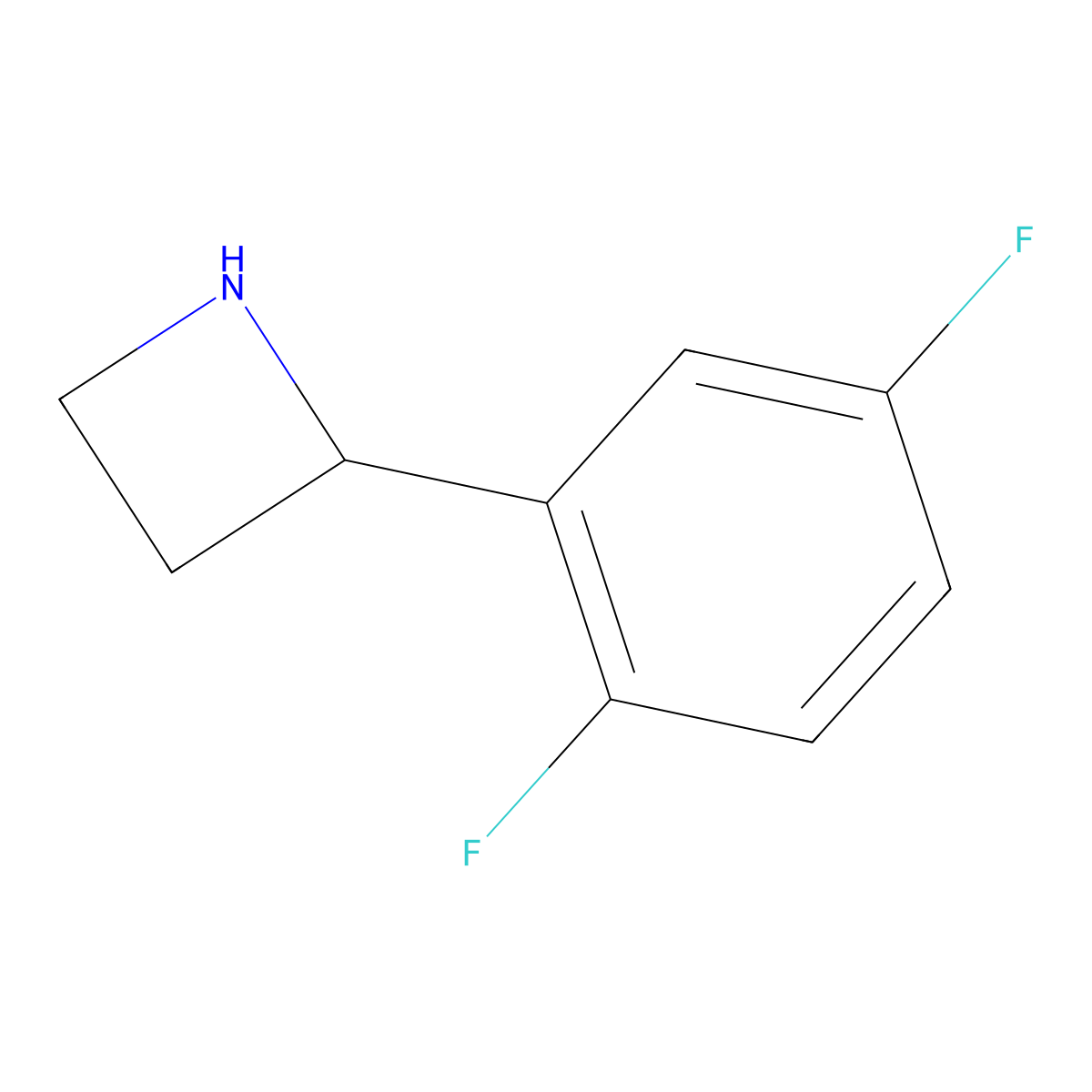 2-(2,5-Difluorophenyl)azetidine molecular structure, CAS 1270492-86-8
