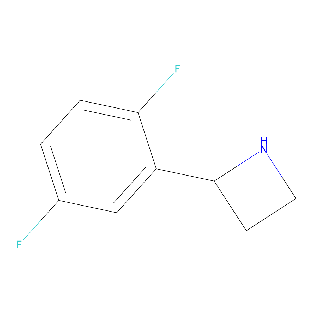 2-(2,5-Difluorophenyl)azetidine molecular structure, CAS 1270492-86-8