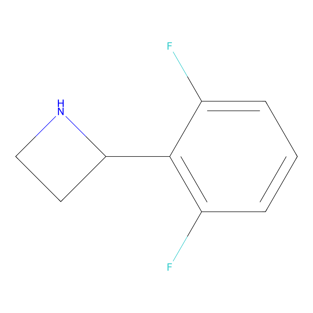 2-(2,6-Difluorophenyl)azetidine molecular structure, CAS 1270492-90-4