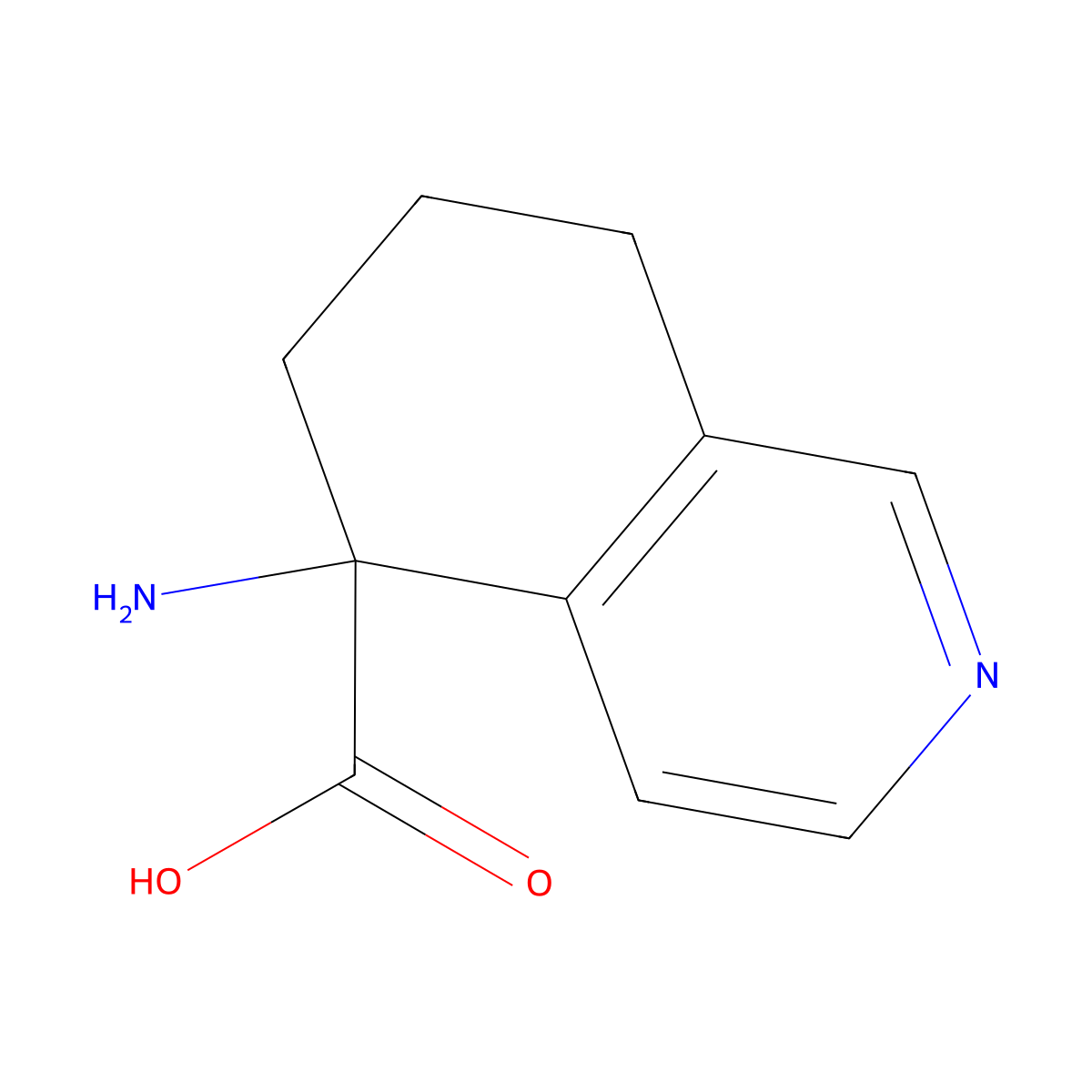 5-Amino-5,6,7,8-tetrahydroisoquinoline-5-carboxylic acid molecular structure, CAS 1270495-97-0