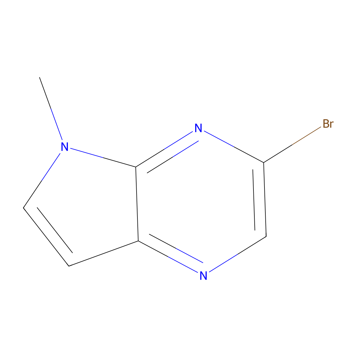 3-bromo-5-methyl-5H-pyrrolo[2,3-b]pyrazine molecular structure, CAS 1270496-91-7