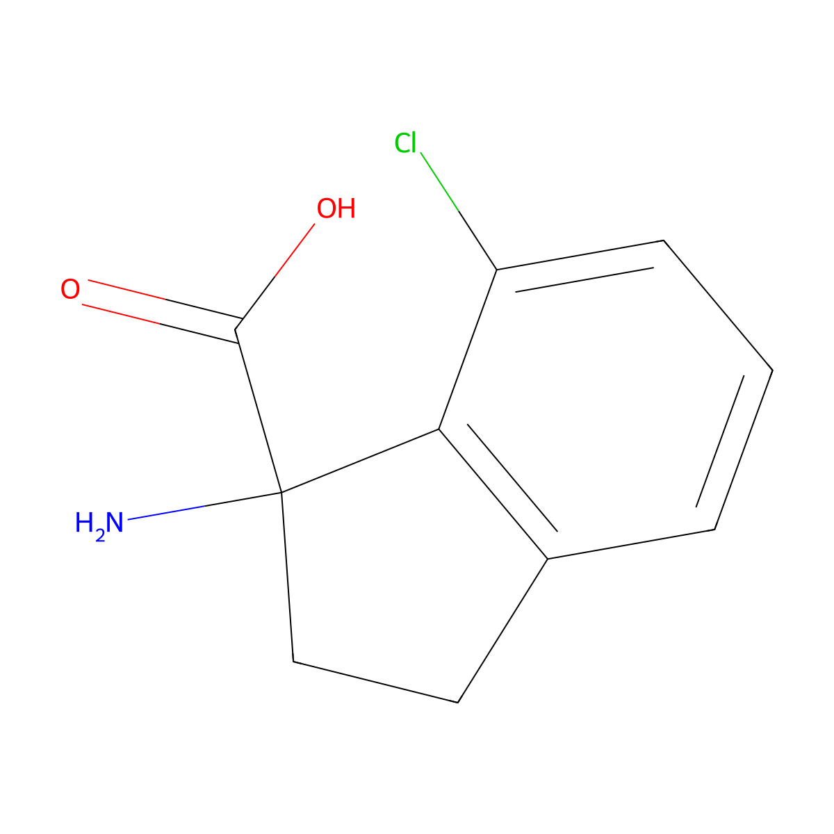 1-Amino-7-chloro-2,3-dihydro-1H-indene-1-carboxylic acid molecular structure, CAS 1270497-16-9
