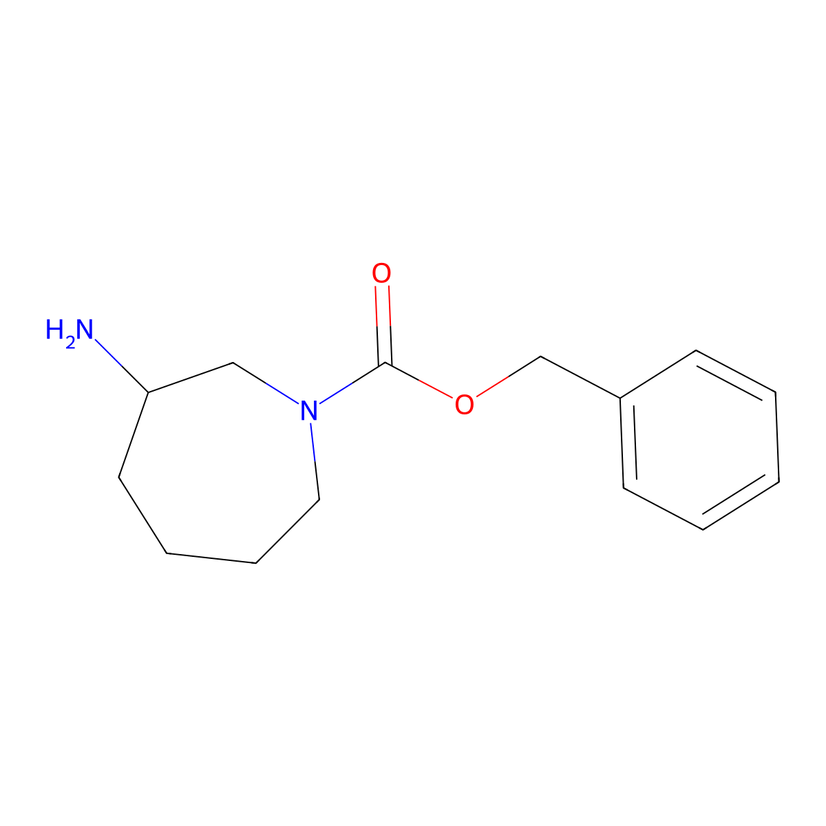 Benzyl 3-aminoazepane-1-carboxylate molecular structure, CAS 1270498-27-5