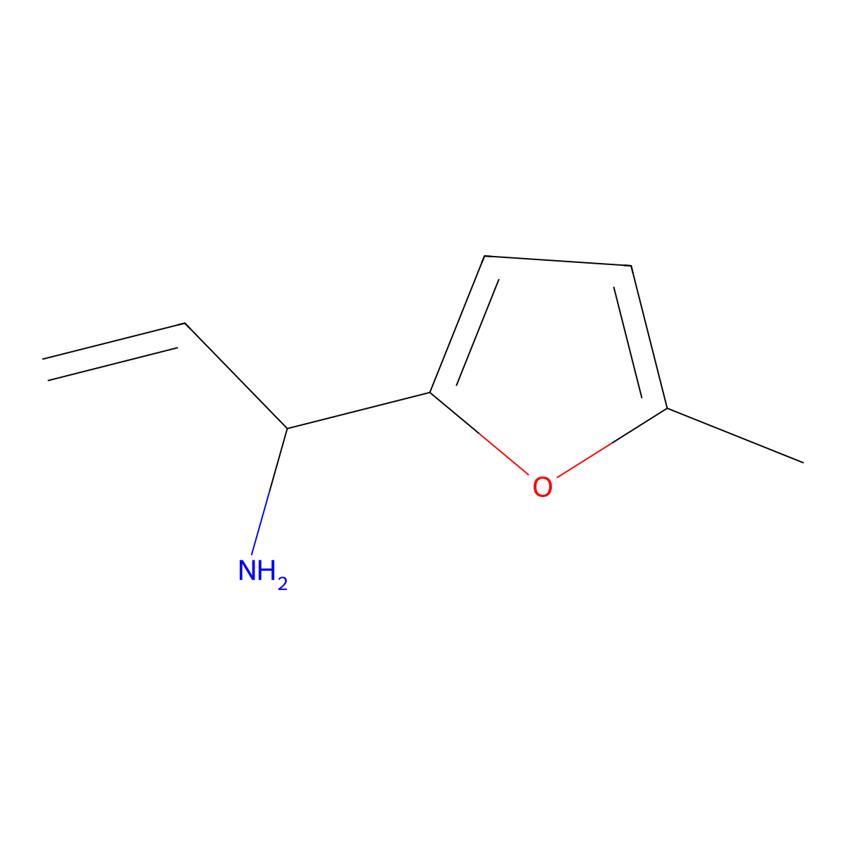1-(5-Methyl-2-furyl)prop-2-enylamine molecular structure, CAS 1270500-99-6