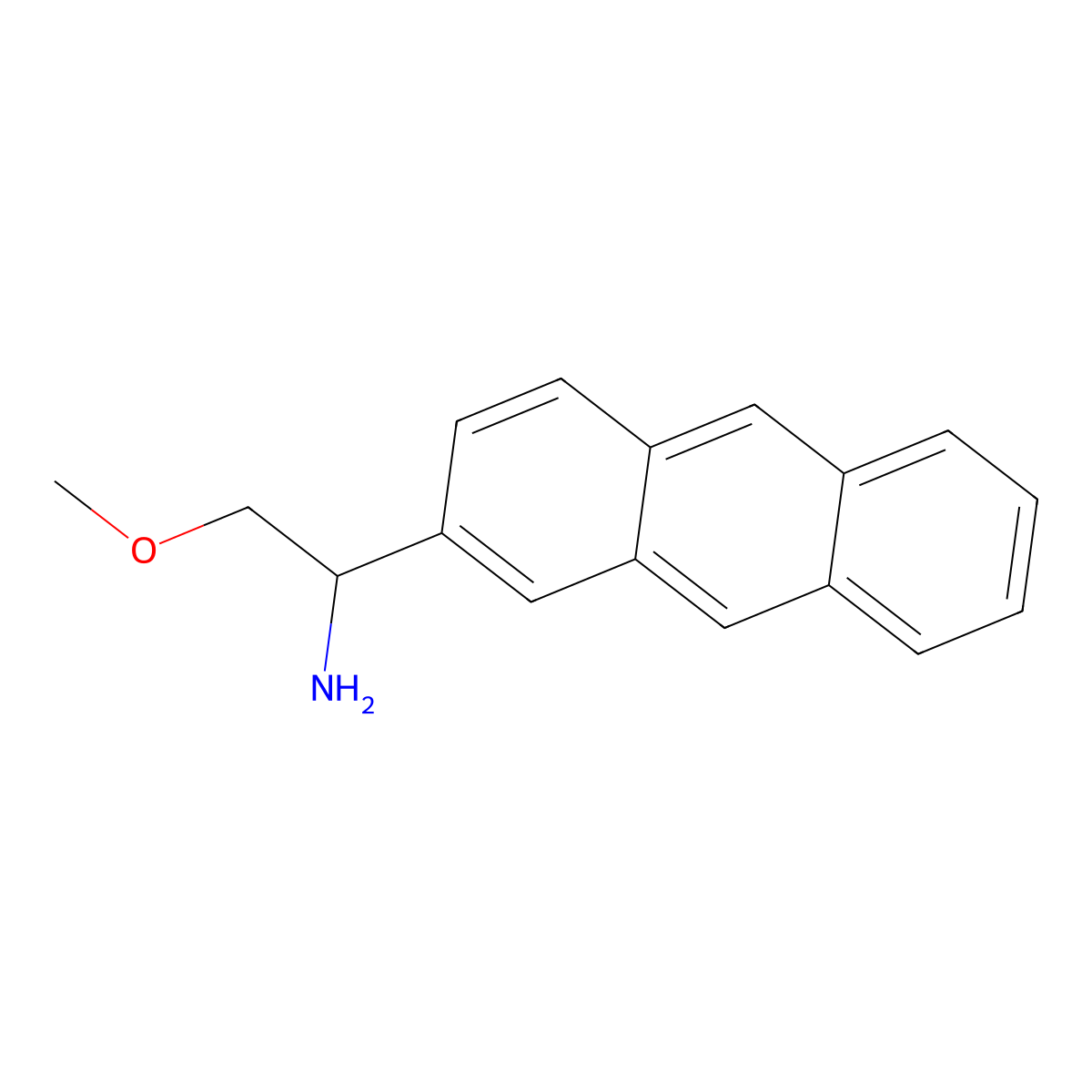1-(2-Anthryl)-2-methoxyethylamine molecular structure, CAS 1270502-19-6