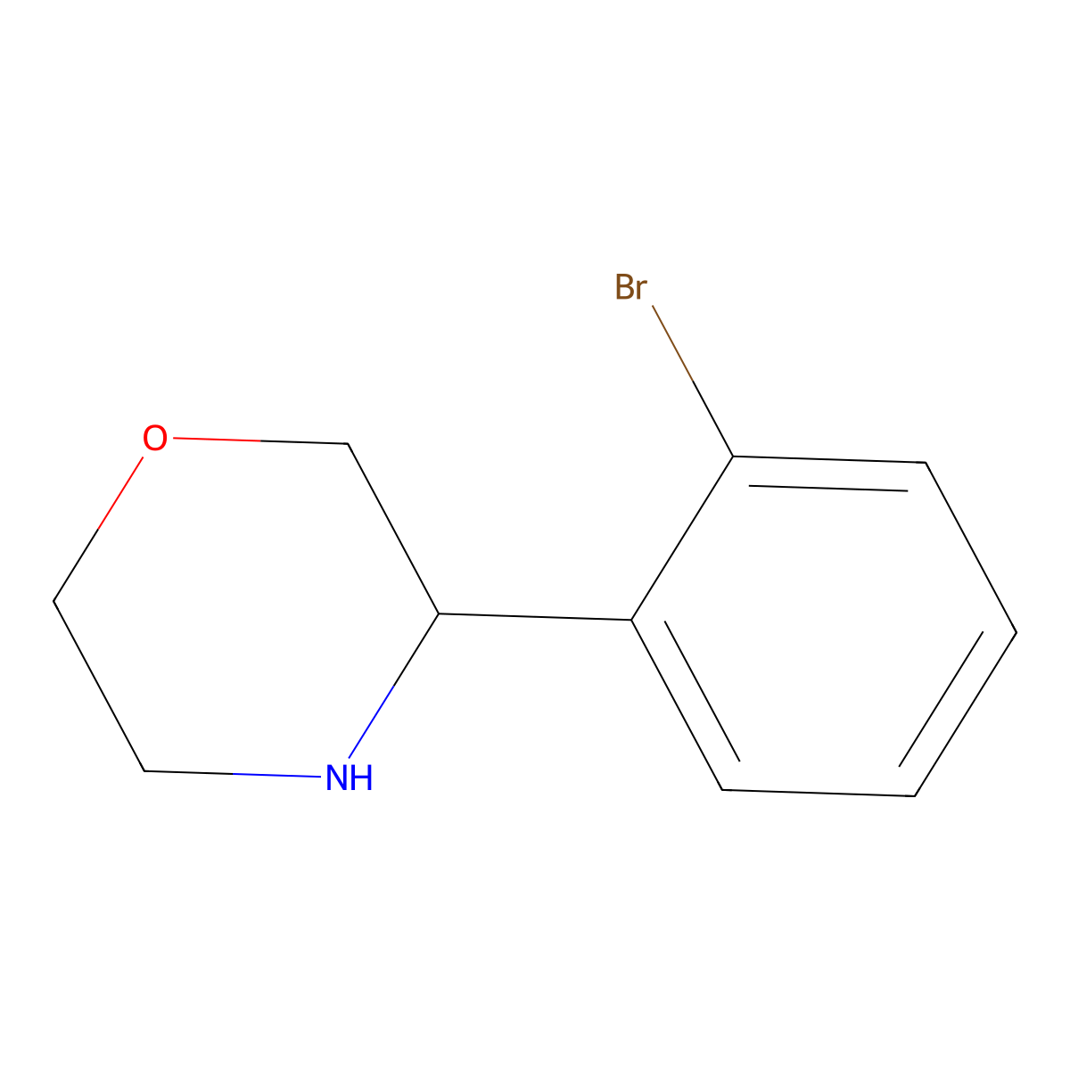 3-(2-Bromophenyl)morpholine molecular structure, CAS 1270502-34-5