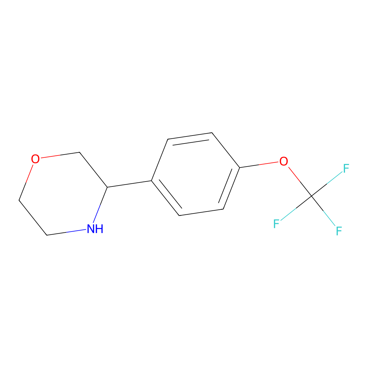 3-[4-(Trifluoromethoxy)phenyl]morpholine molecular structure, CAS 1270504-22-7