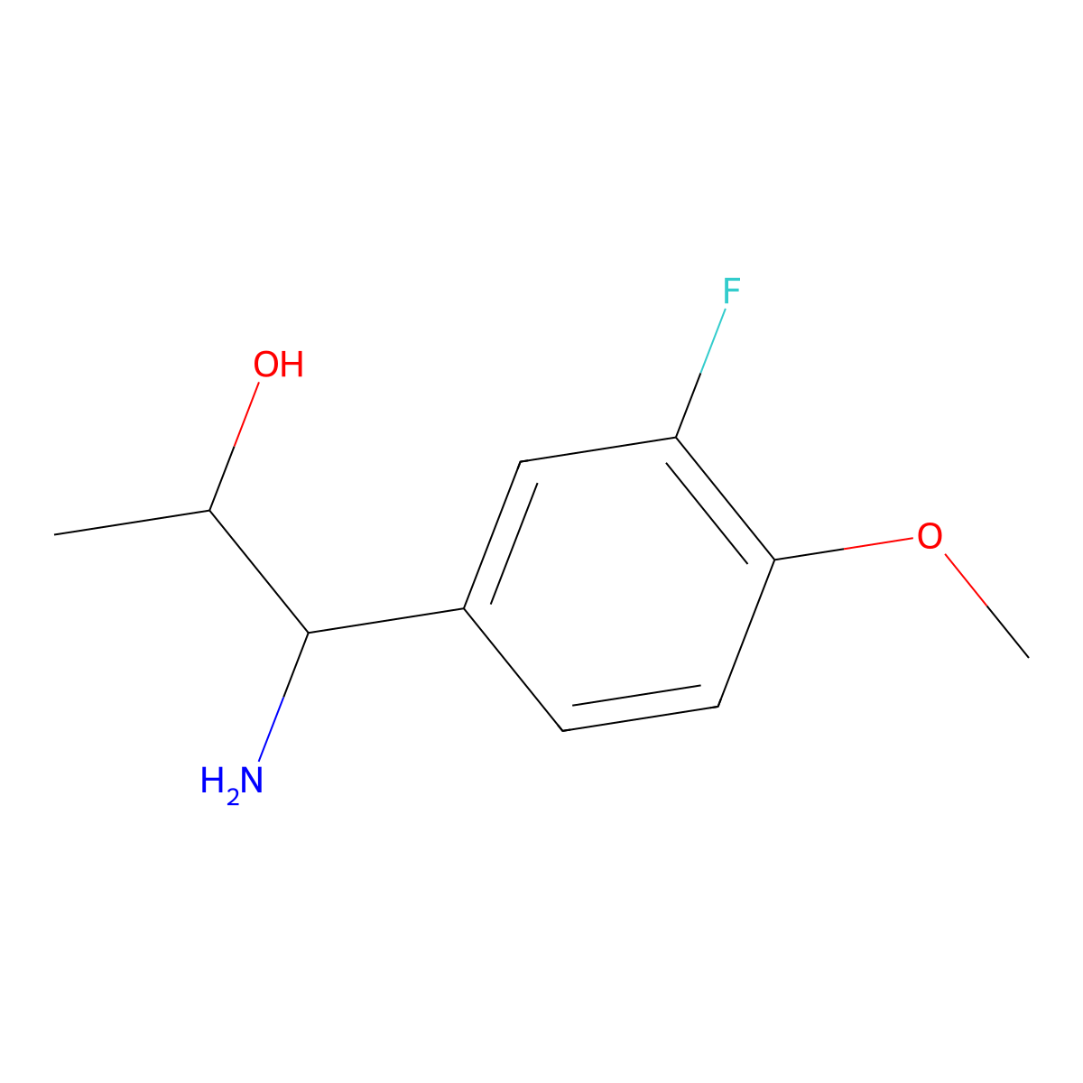 1-Amino-1-(3-fluoro-4-methoxyphenyl)propan-2-OL molecular structure, CAS 1270504-54-5