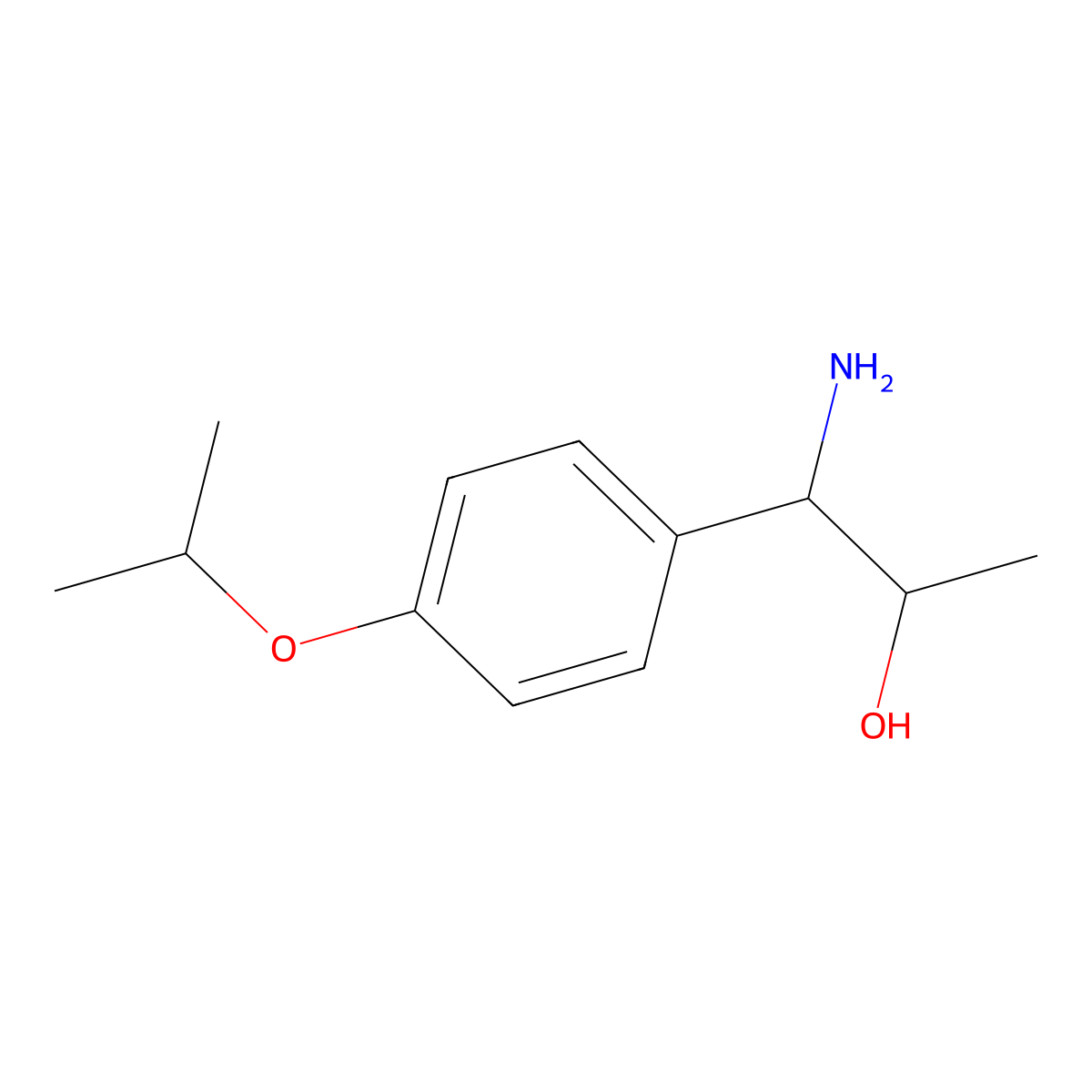 1-Amino-1-[4-(propan-2-yloxy)phenyl]propan-2-ol molecular structure, CAS 1270504-72-7