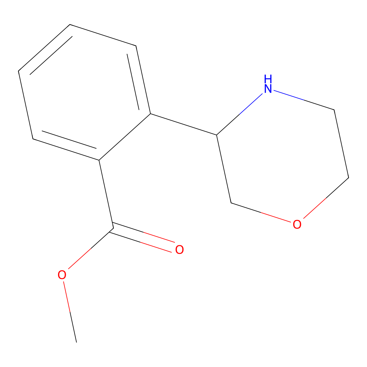 Methyl 2-(morpholin-3-yl)benzoate molecular structure, CAS 1270505-64-0