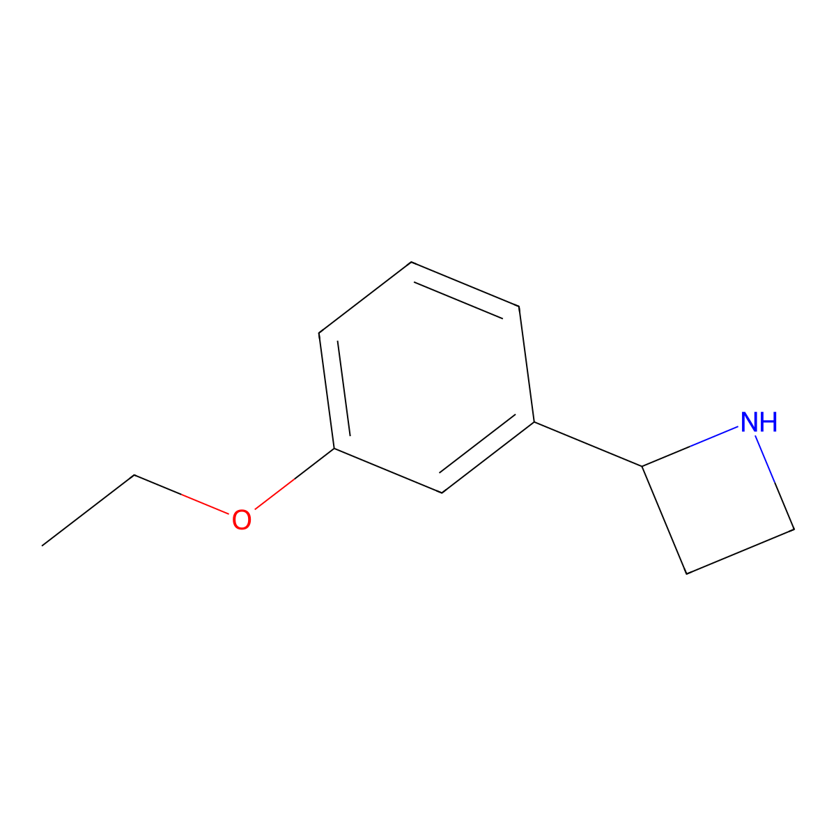 2-(3-Ethoxyphenyl)azetidine molecular structure, CAS 1270508-07-0