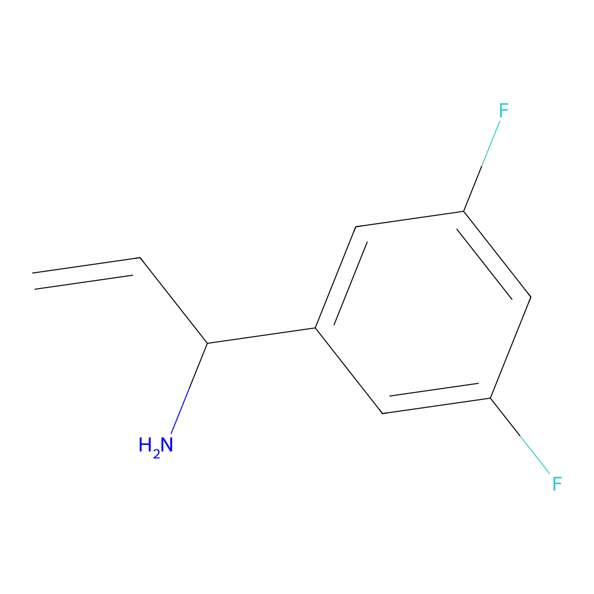 1-(3,5-Difluorophenyl)prop-2-EN-1-amine molecular structure, CAS 1270508-14-9