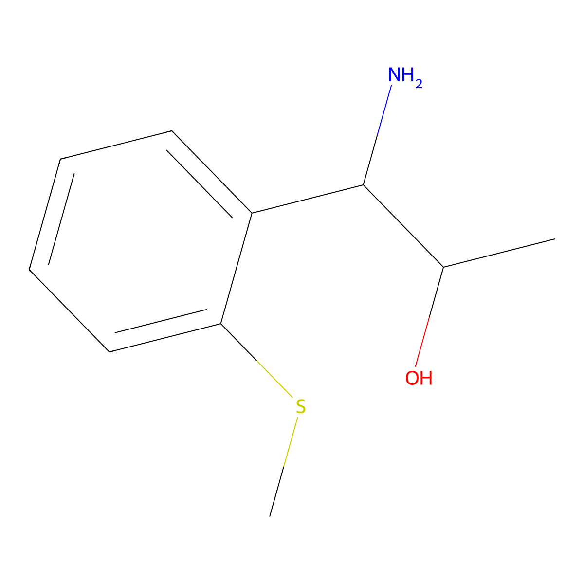 1-Amino-1-(2-methylthiophenyl)propan-2-OL molecular structure, CAS 1270508-21-8