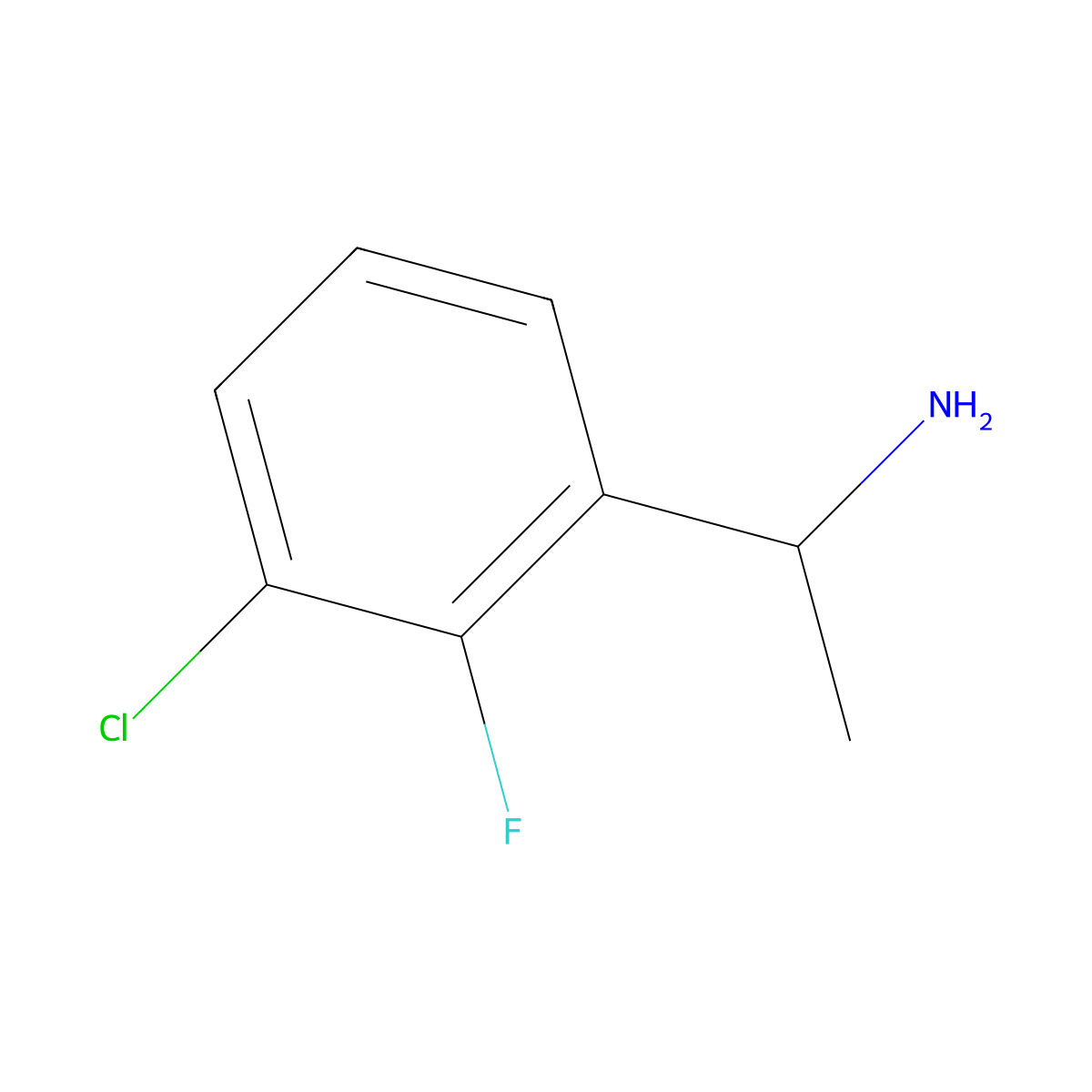 1-(3-Chloro-2-fluorophenyl)ethanamine molecular structure, CAS 1270509-22-2