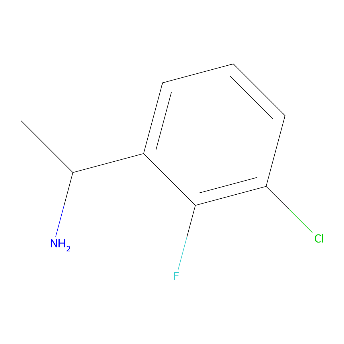1-(3-Chloro-2-fluorophenyl)ethanamine molecular structure, CAS 1270509-22-2